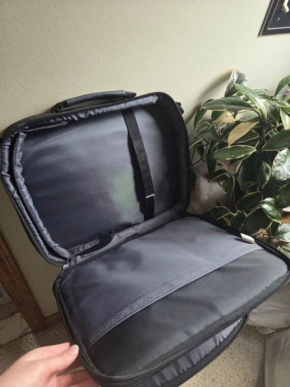 Black Laptop Briefcase Bag - Compact Professional Carry